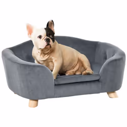 PawHut Dog Sofa Bed w/ Removable Soft Cushion for XS Size Dogs - Grey - Additional view 8