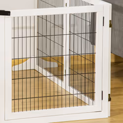 PawHut Freestanding Pet Dog Gate 6 Panel Foldable Wooden Playpen 432cm Long - Additional view 5