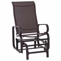 Outsunny Garden Comfortable Swing Chair w/ Metal Frame for Patio Brown
