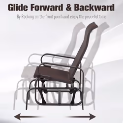 Outsunny Garden Comfortable Swing Chair w/ Metal Frame for Patio Brown