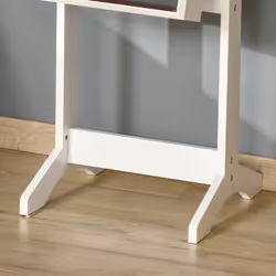 HOMCOM Mirrored Jewellery Cabinet Lockable Jewellery Organiser for Bedroom White - Additional view 7