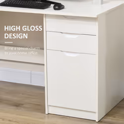 HOMCOM Computer Desk w/ Drawers Modern Writing Workstation for Home Office - Additional view 6