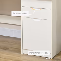 HOMCOM Computer Desk w/ Drawers Modern Writing Workstation for Home Office - Additional view 7