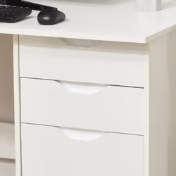 HOMCOM Computer Desk w/ Drawers Modern Writing Workstation for Home Office - Additional view 8