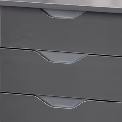 HOMCOM Computer Desk w/ Drawers Modern Writing Workstation for Home Office Grey - Additional view 8