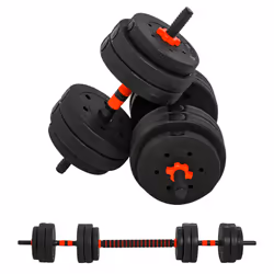 HOMCOM 25kg Adjustable 2 IN 1 Barbell Dumbbells Weight Set for Body Fitness - Additional view 4