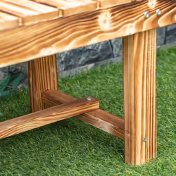Outsunny 1.1M Outdoor Garden Bench Patio Loveseat Fir Wood 2 Person - Additional view 7