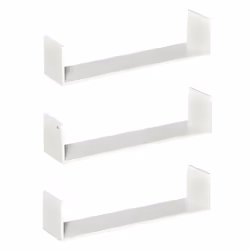 HOMCOM Set of 3 Wooden Floating Shelves Wall Mount CD Storage White - Additional view 4