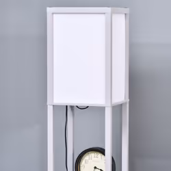 HOMCOM Floor Lamp Reading Lamp with 3-Tier Storage Shelf for Home Office Grey - Additional view 6