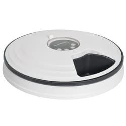 PawHut Pet Feeder w/ Digital Timer Six-Meal Food Dispenser Trays White