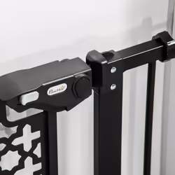 PawHut 74-80 cm Pet Safety Gate Pressure Fit Stair with Double Locking, Black - Additional view 7