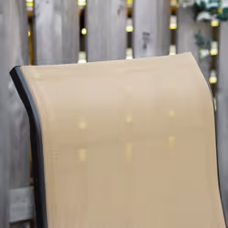 Outsunny Outdoor Sun Recliner Loungers with Adjustable Footrest, Beige - Additional view 7