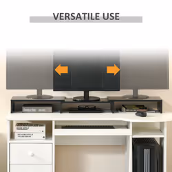 Vinsetto Monitor Stand Screen Riser w/ Adjustable Length for Two Laptop Max - Additional view 5