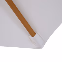 Outsunny 3(m) Wooden Garden Parasol Sun Shade Outdoor Umbrella Canopy White - Additional view 6