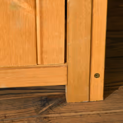 Outsunny Wooden Garden Storage Shed Tool Storage Box, 77 x 54 x 179 cm, Brown - Additional view 7