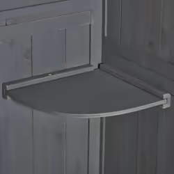 Outsunny Wooden Garden Storage Shed Tool Storage Box, 77 x 54 x 179 cm, Grey - Additional view 7