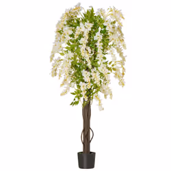 HOMCOM Artificial Realistic White Wisteria Tree Faux Plant for Indoor DÃ©cor - Additional view 6