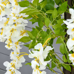 HOMCOM Artificial Realistic White Wisteria Tree Faux Plant for Indoor DÃ©cor - Additional view 8