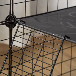 PawHut Pet Playpen DIY Small Animal Cage for Rabbit Ferret Chinchilla - Black - Additional view 6