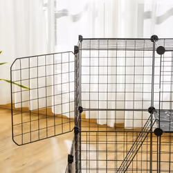 PawHut Pet Playpen DIY Small Animal Cage for Rabbit Ferret Chinchilla - Black - Additional view 7