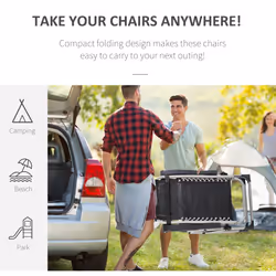 Outsunny 2 PCS Reclining Zero Gravity Chair Folding Lounger Cushion Light Grey