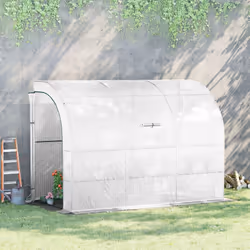 Outsunny 300 x 150 x 213 Plant Greenhouse Garden Nursery w/ Cover Window, White