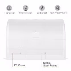 Outsunny 300 x 150 x 213 Plant Greenhouse Garden Nursery w/ Cover Window, White