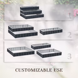 Outsunny 3 Tier Raised Garden Bed, Metal Elevated Planer Box, Easy Assembly