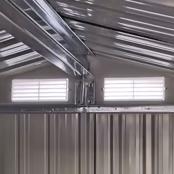 Outsunny 5ft x 4.3ft Outdoor Metal Storage Shed with Sliding Door Sloped Roof - Additional view 6