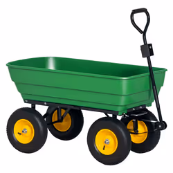 Outsunny 125L Garden Cart Trolley Dump Wheelbarrow Trailer Truck 4 Wheels Green - Additional view 8