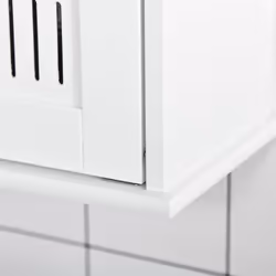 kleankin Bathroom Mirror Cabinet Wall Mount Storage Unit Double Doors, White - Additional view 7