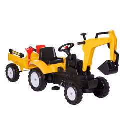 HOMCOM Kids Pedal Go Kart Children Ride On Digger Tractor Toy Car For 3-6 Years