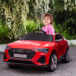 HOMCOM 12V Kids Electric Ride-On Car/ w Remote Control, Lights, Music - Red