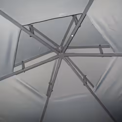 Outsunny 3 x 3(m) Gazebo Canopy 2 Tier Patio Shelter Steel for Garden Grey - Additional view 6