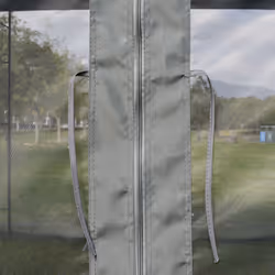 Outsunny 3 x 3(m) Garden Gazebo Double Top Gazebo Canopy w/ Mesh Grey - Additional view 6