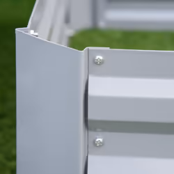Outsunny Set of 2 Raised Garden Bed Galvanised Planter Box Grey - Additional view 6