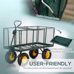 Outsunny Heavy Duty Garden Cart Truck Trolley Wheelbarrow Trailer - Additional view 8