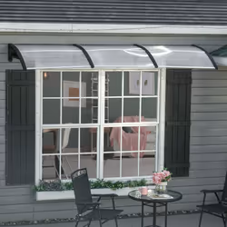 Outsunny Door Canopy Outdoor Awning Rain Shelter for Window Porch 303x96 Clear
