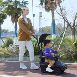 HOMCOM Kids Ride-on Push Car 3 in 1 Benz G350 Baby Floor Slider Walker, Black - Additional view 8