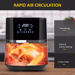 HOMCOM Air Fryer 4.5L 1500W with Digital Display Rapid Air Circulation Timer - Additional view 4
