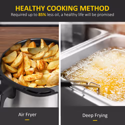 HOMCOM Air Fryer 4.5L 1500W with Digital Display Rapid Air Circulation Timer - Additional view 6