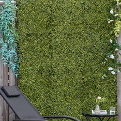 Outsunny 12PCS Artificial Boxwood Panel 50cm x 50cm Faux Hedge Greenery Backdrop