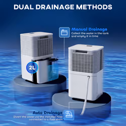HOMCOM 10L/Day Portable Quiet Dehumidifier for Home, Electric Air De-Humidifier - Additional view 4