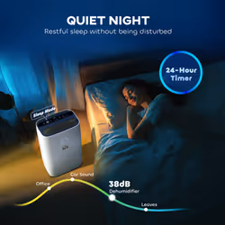 HOMCOM 20L/Day Portable Quiet Dehumidifier for Home, Electric Air De-Humidifier - Additional view 5