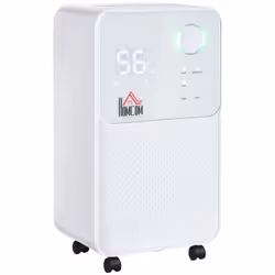 HOMCOM 2L Portable Quiet Dehumidifier, 12L/Day Electric Air De-Humidifier