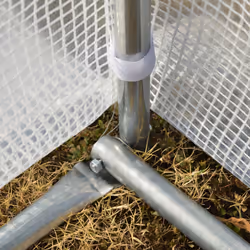 Outsunny 3 x 3 x 2 m Polytunnel Greenhouse Pollytunnel Tent w/ Steel Frame White - Additional view 6