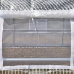 Outsunny 3 x 3 x 2 m Polytunnel Greenhouse Pollytunnel Tent w/ Steel Frame White - Additional view 7