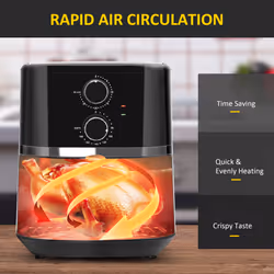 HOMCOM Air Fryer 1500W 4.5L Air Fryers Oven with Rapid Air Circulation Timer