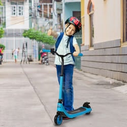 HOMCOM 120W Electric Scooter w/ Rear Break - Blue