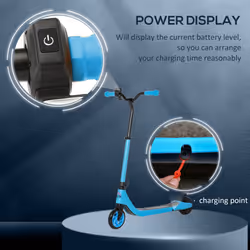 HOMCOM 120W Electric Scooter w/ Rear Break - Blue - Additional view 5